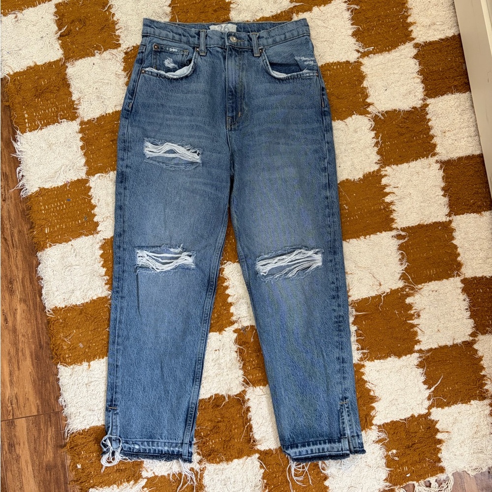 We The Free Men's Ripped Blue Jeans